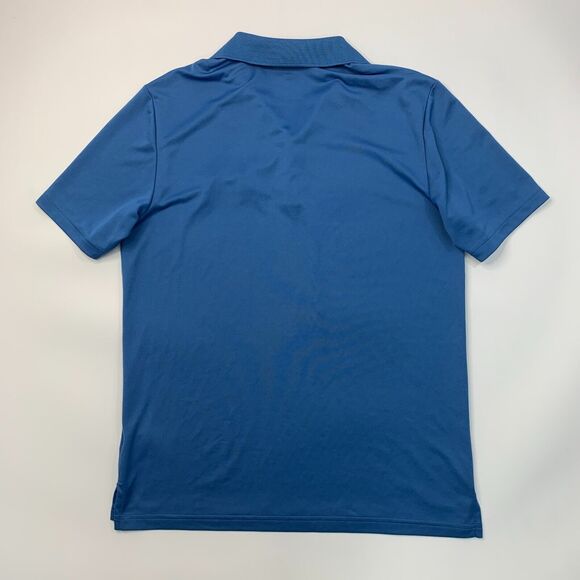 Adidas Golf Polo Shirt Mens M Medium Astral Blue Embroidered Front Performance - Picture 9 of 11